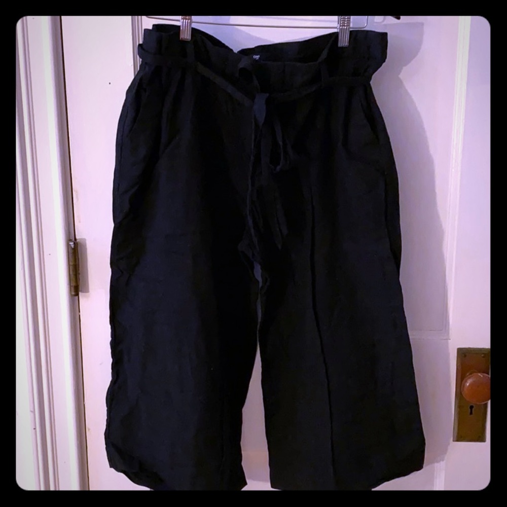 Linen crop pants